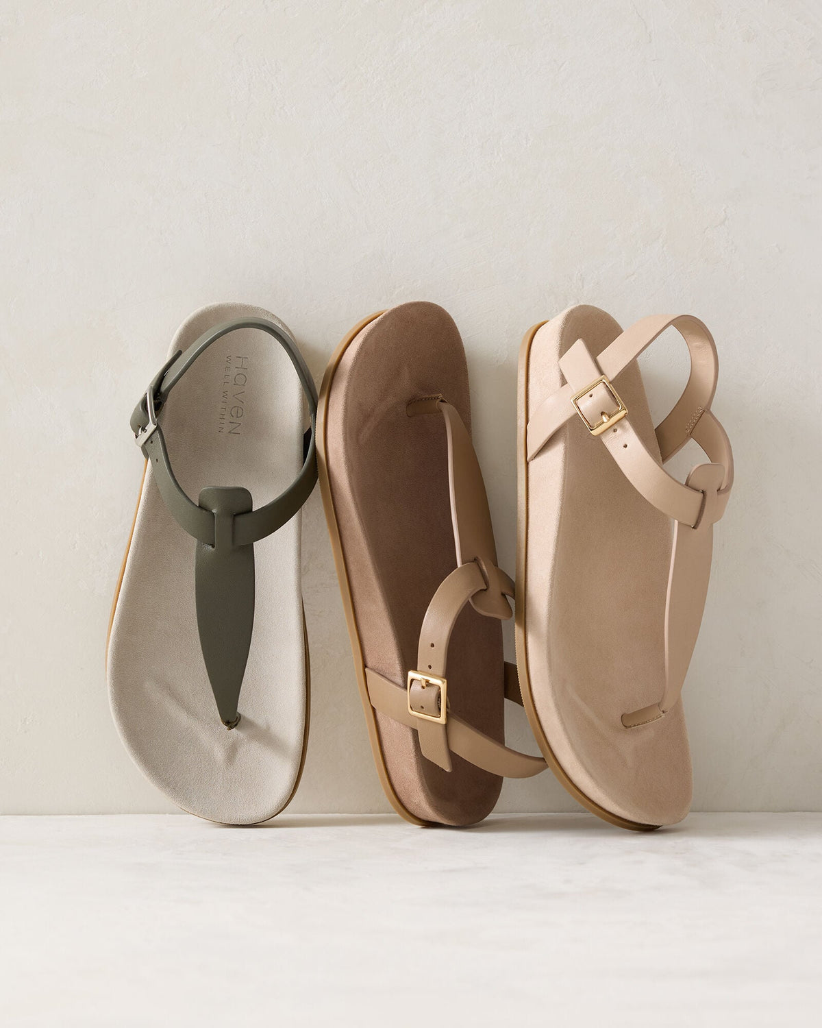 SUEDE THONG SANDALS