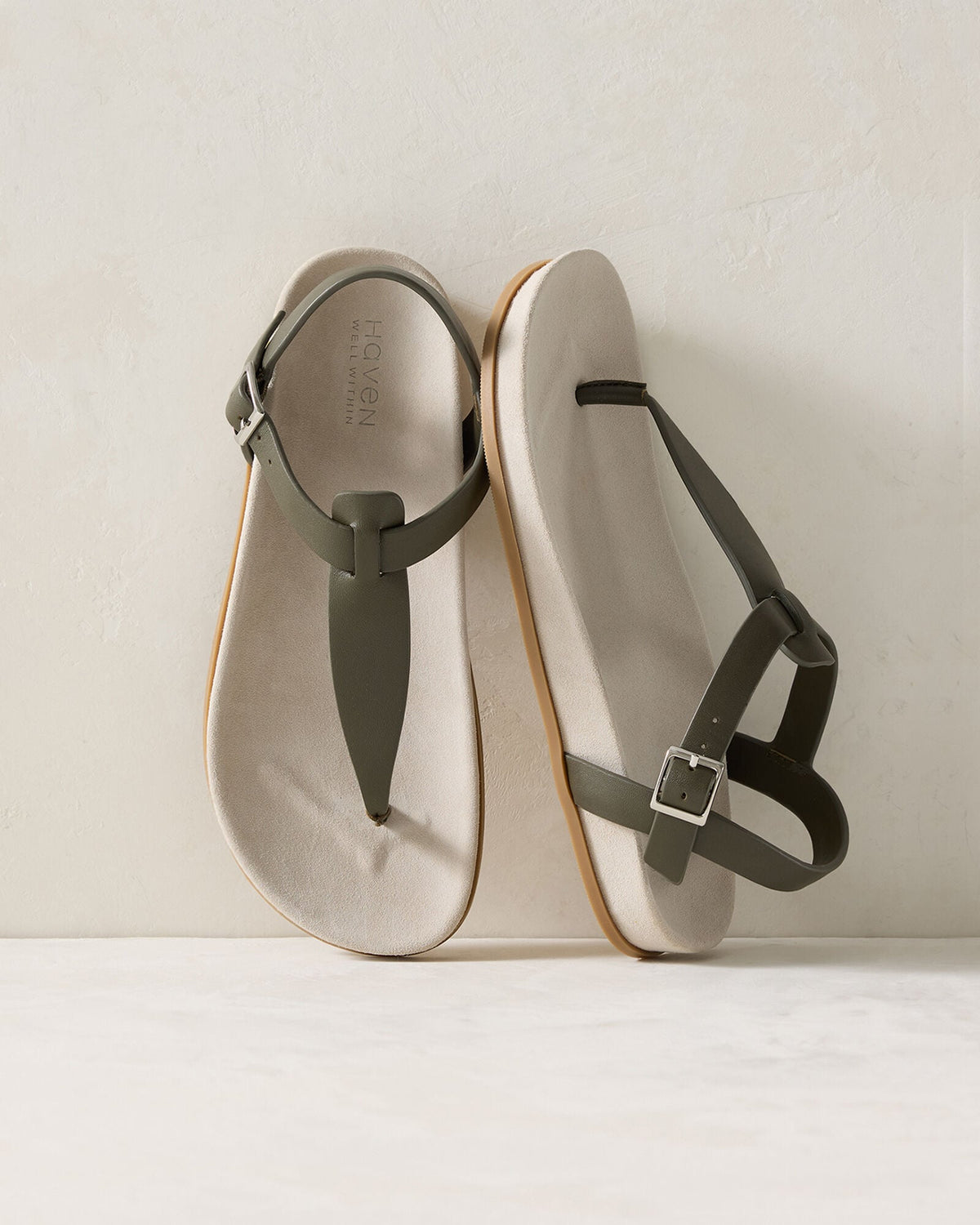 SUEDE THONG SANDALS