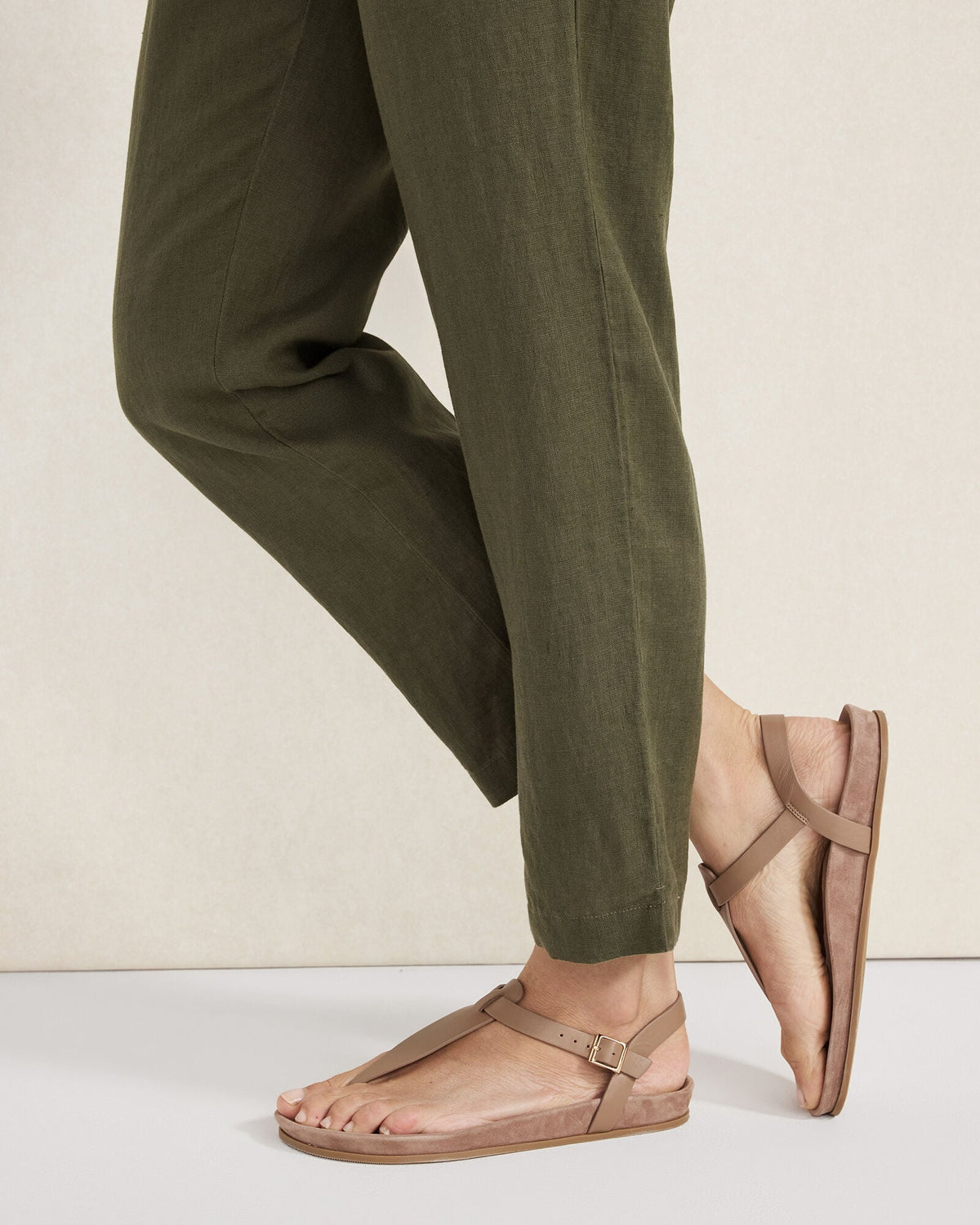 SUEDE THONG SANDALS