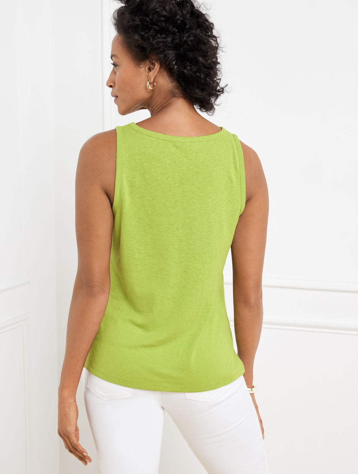 LINEN SLUB CREWNECK TANK