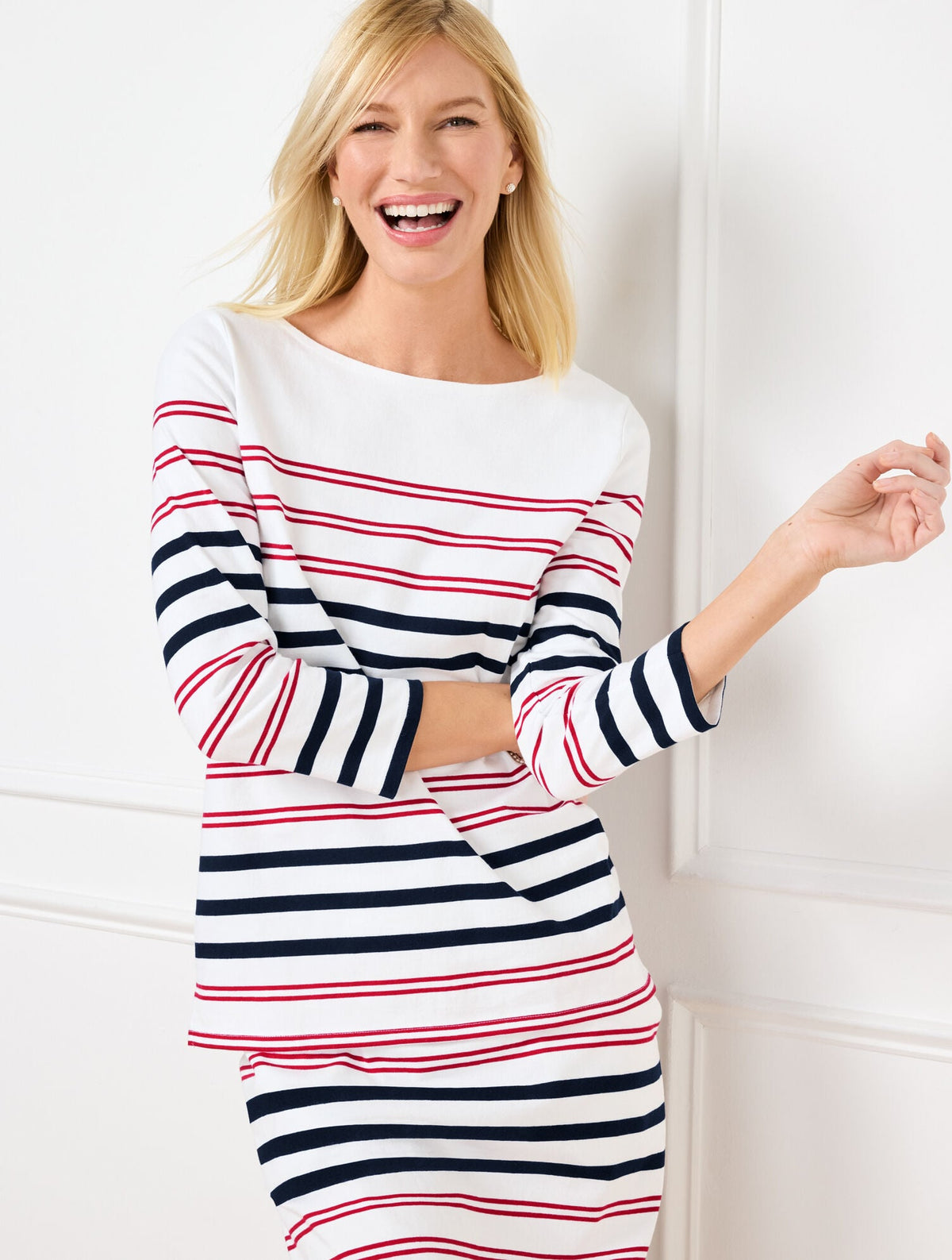 AUTHENTIC TALBOTS TEE - SOFIA STRIPE