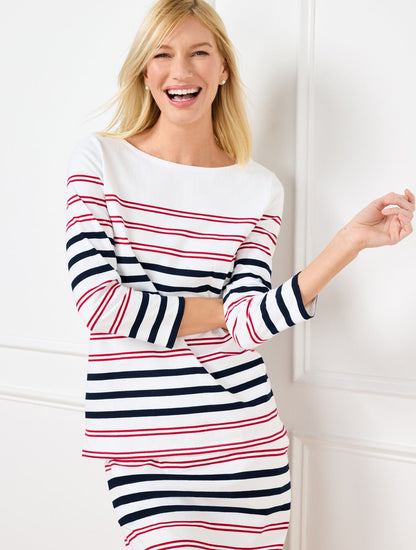 AUTHENTIC TALBOTS TEE - SOFIA STRIPE