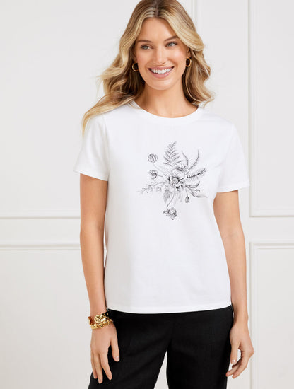 CREWNECK TEE - FLORAL