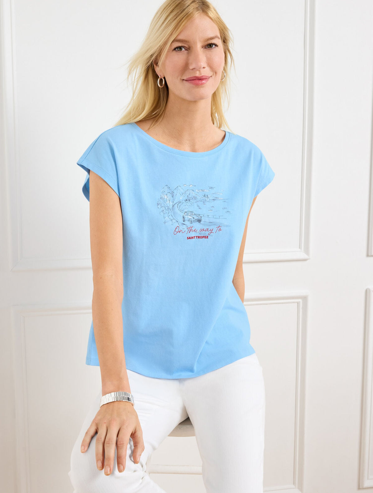 BATEAU NECK TEE - ST. TROPEZ