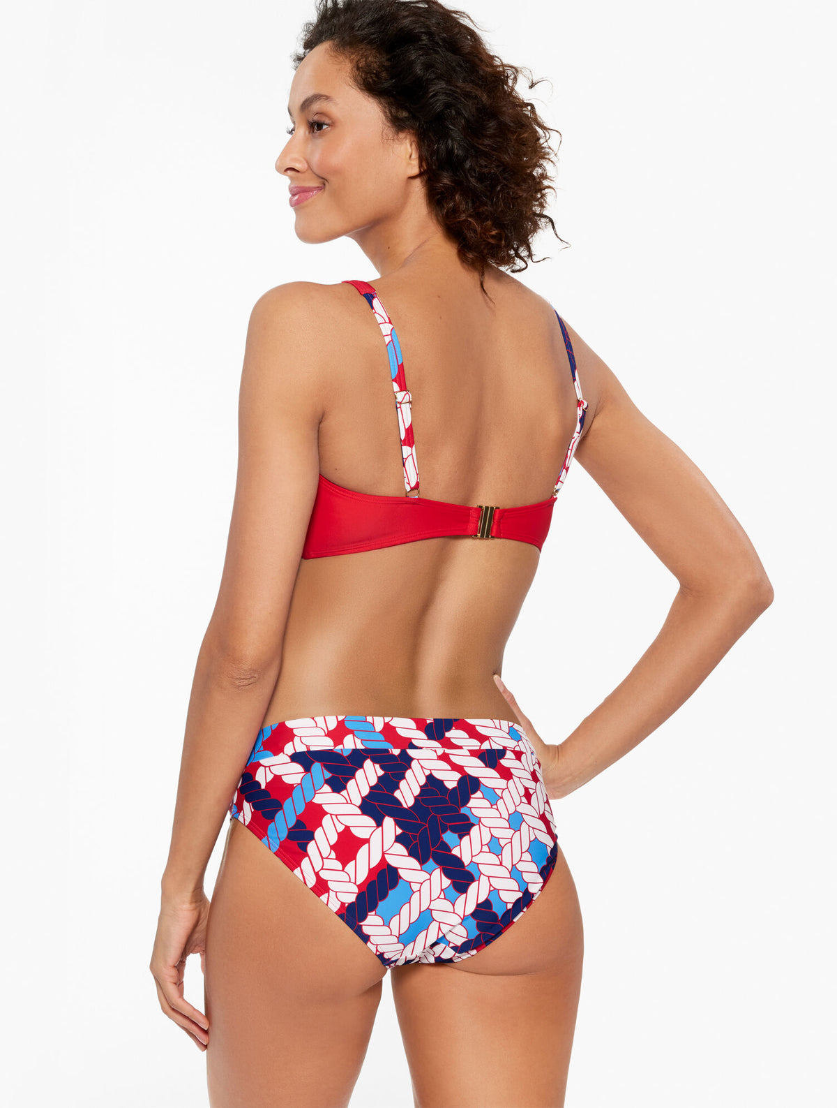 AQUA CLUB V-NECK BIKINI TOP - NAUTICAL VIBES