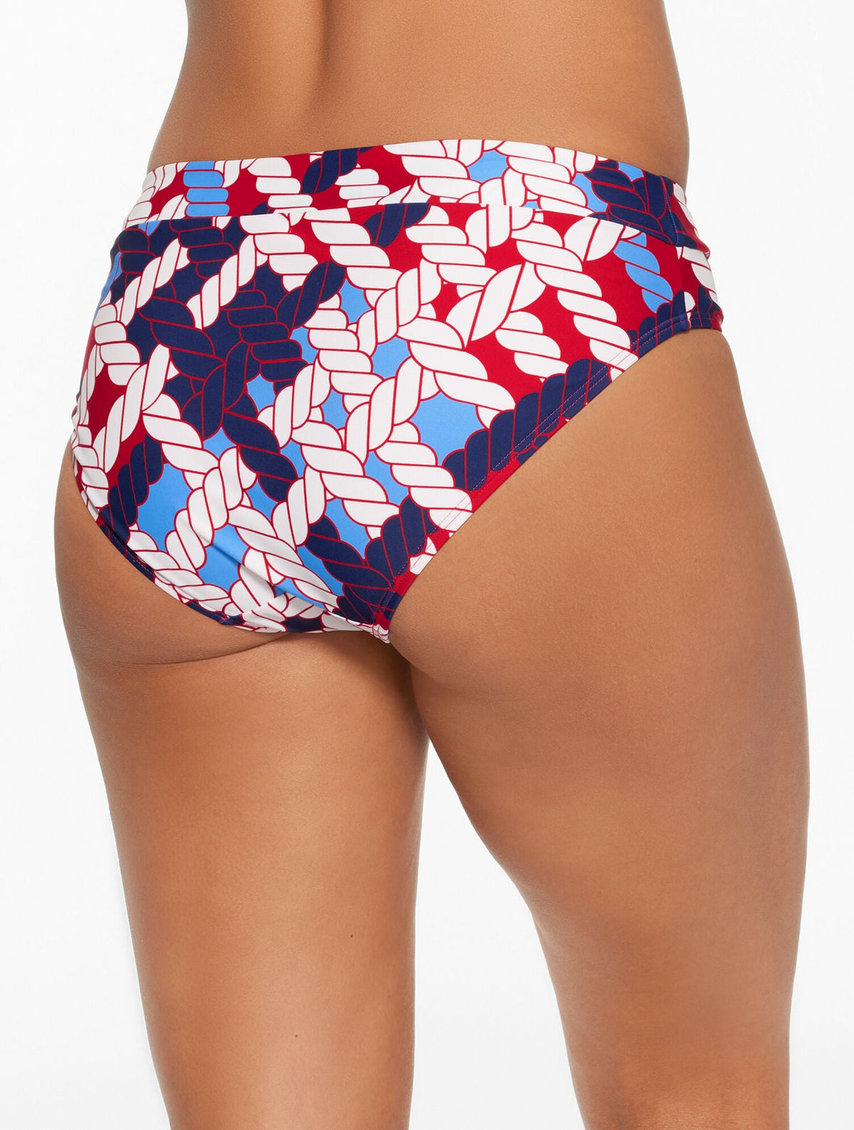 AQUA CLUB HIGH WAIST SWIM BOTTOM - NAUTICAL VIBES