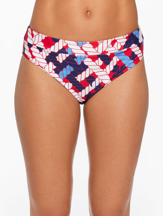 AQUA CLUB HIGH WAIST SWIM BOTTOM - NAUTICAL VIBES