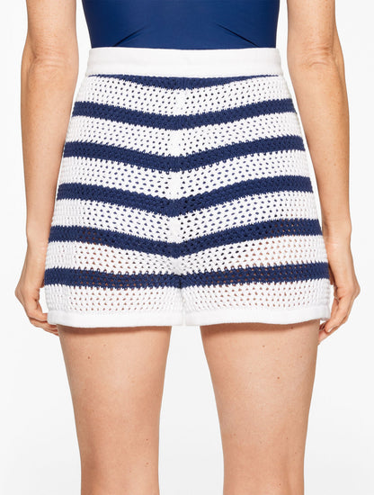 AQUA CLUB OPEN-KNIT SHORT COVER-UP