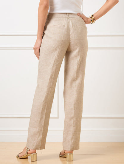 TALBOTS SOUTHAMPTON STRAIGHT LEG LINEN PANTS