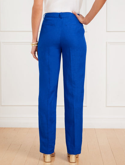 TALBOTS SOUTHAMPTON STRAIGHT LEG LINEN PANTS