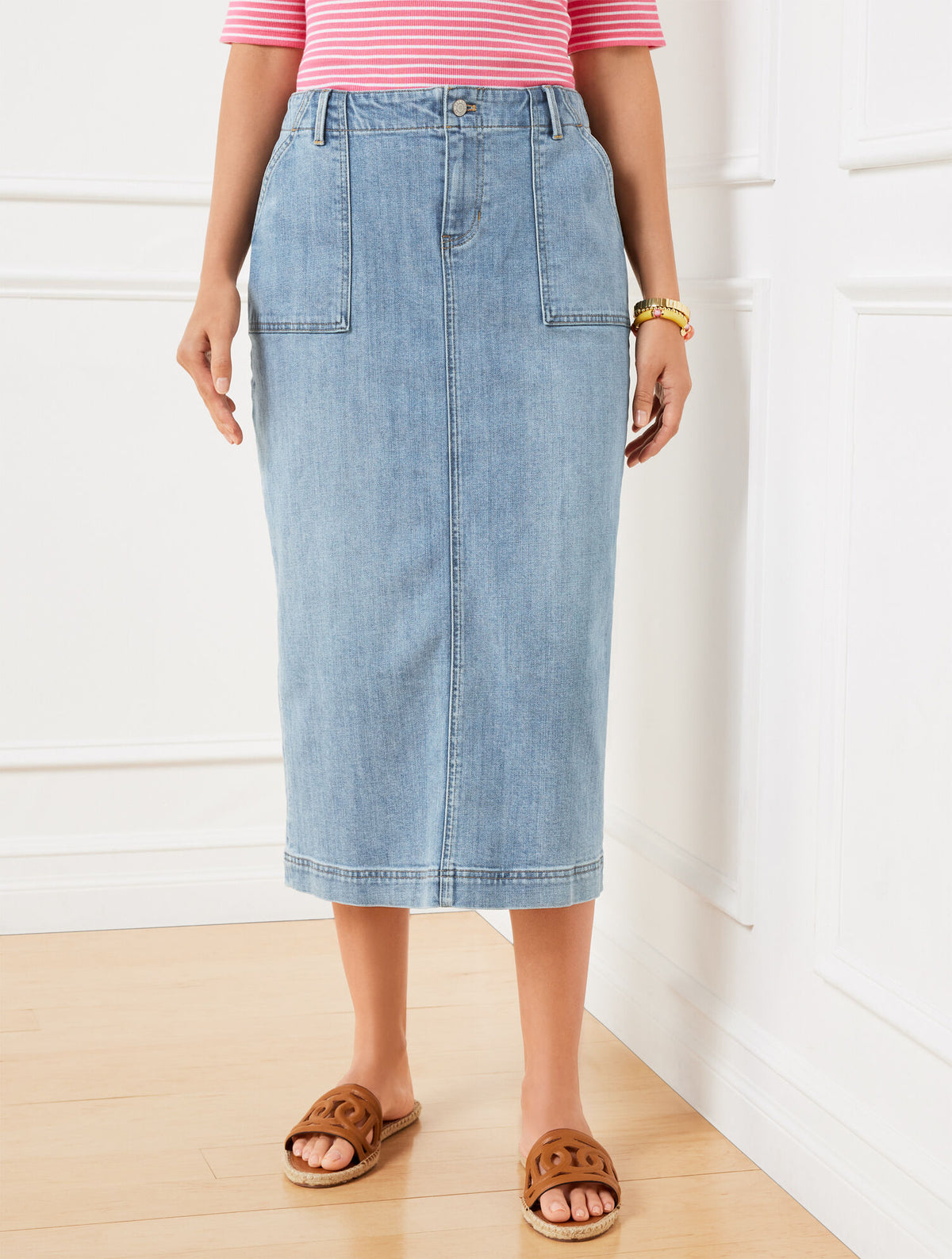 DENIM MIDI SKIRT - CORNELIA WASH