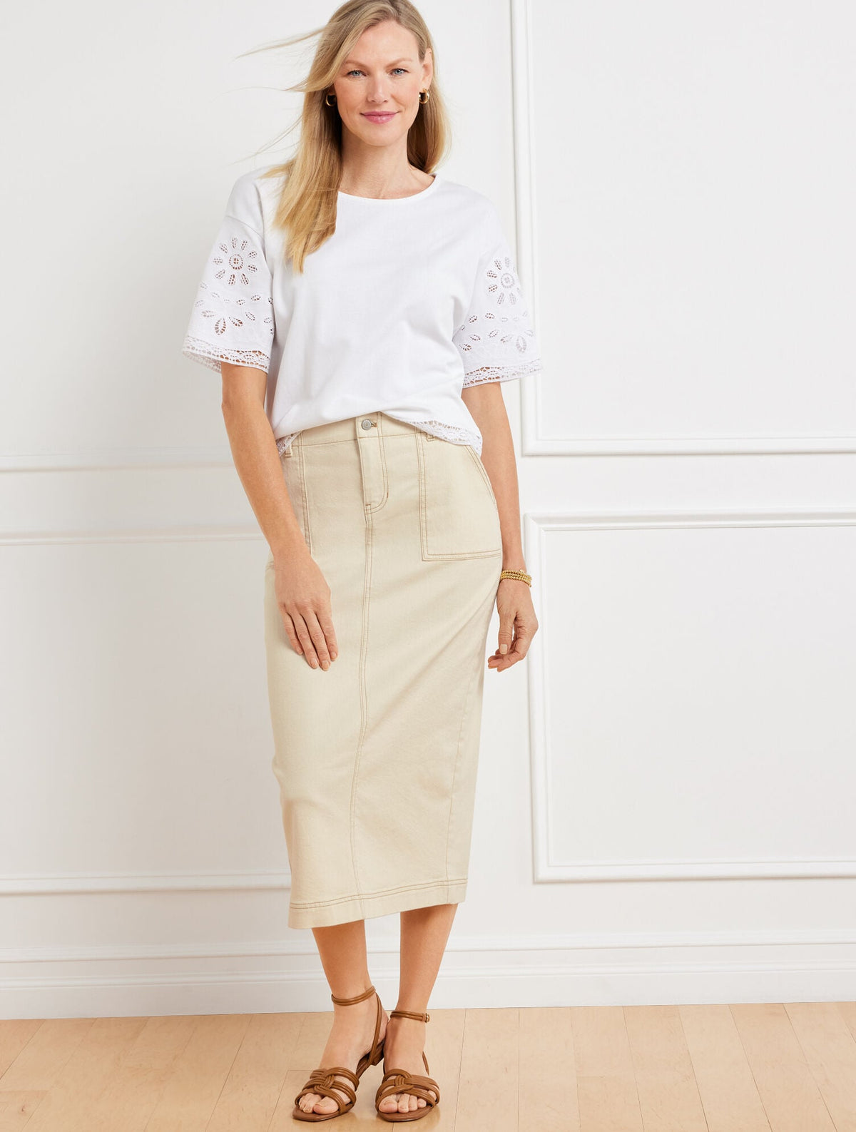 DENIM MIDI SKIRT
