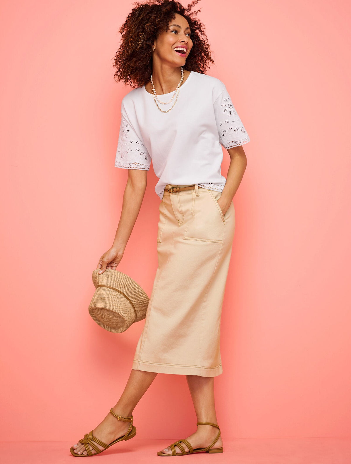DENIM MIDI SKIRT