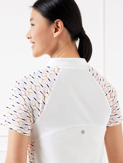 PIQUÉ SHORT SLEEVE POLO - TENNIS RACKET
