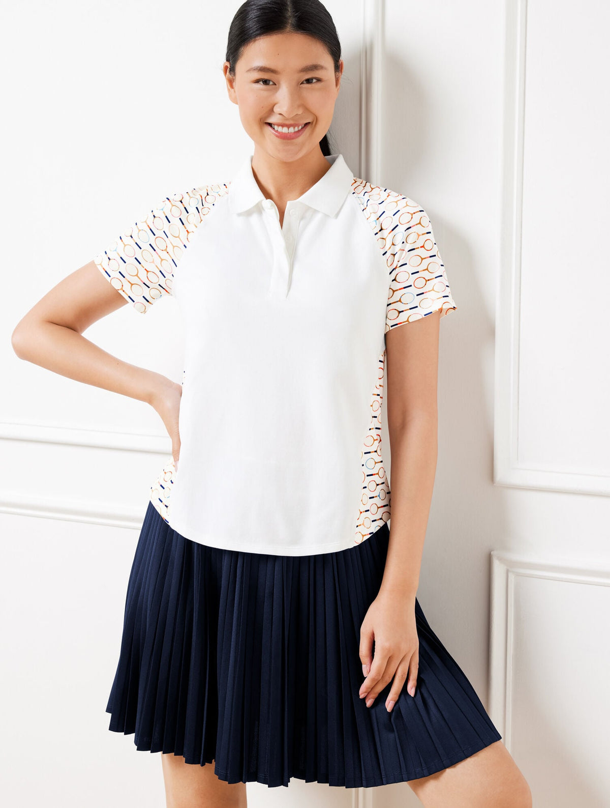 PIQUÉ SHORT SLEEVE POLO - TENNIS RACKET