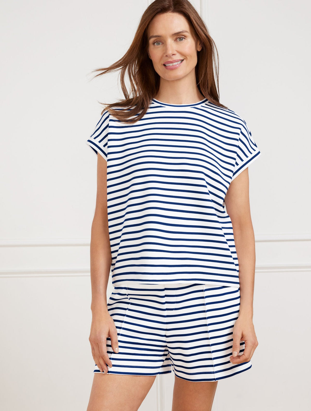 AIRKNIT STRETCH CREWNECK TEE - ACE STRIPE