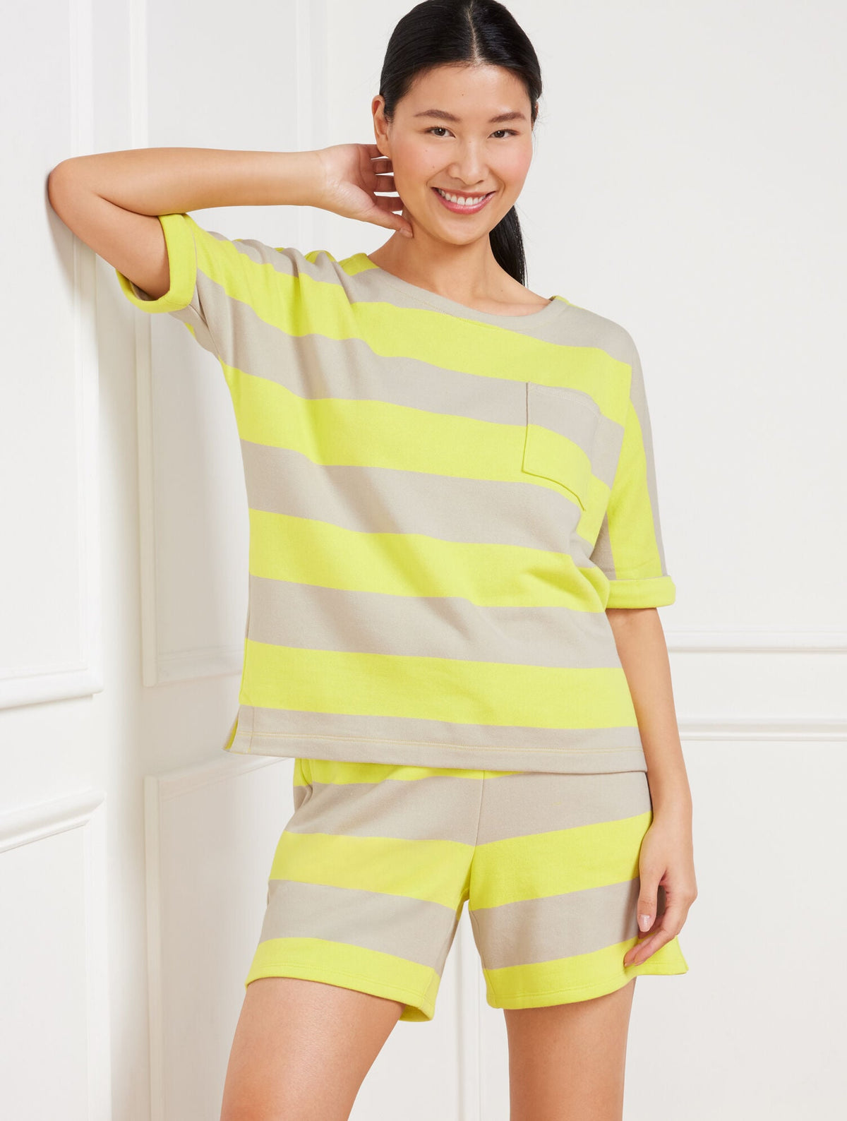 FRENCH TERRY TOP - RALLY STRIPE