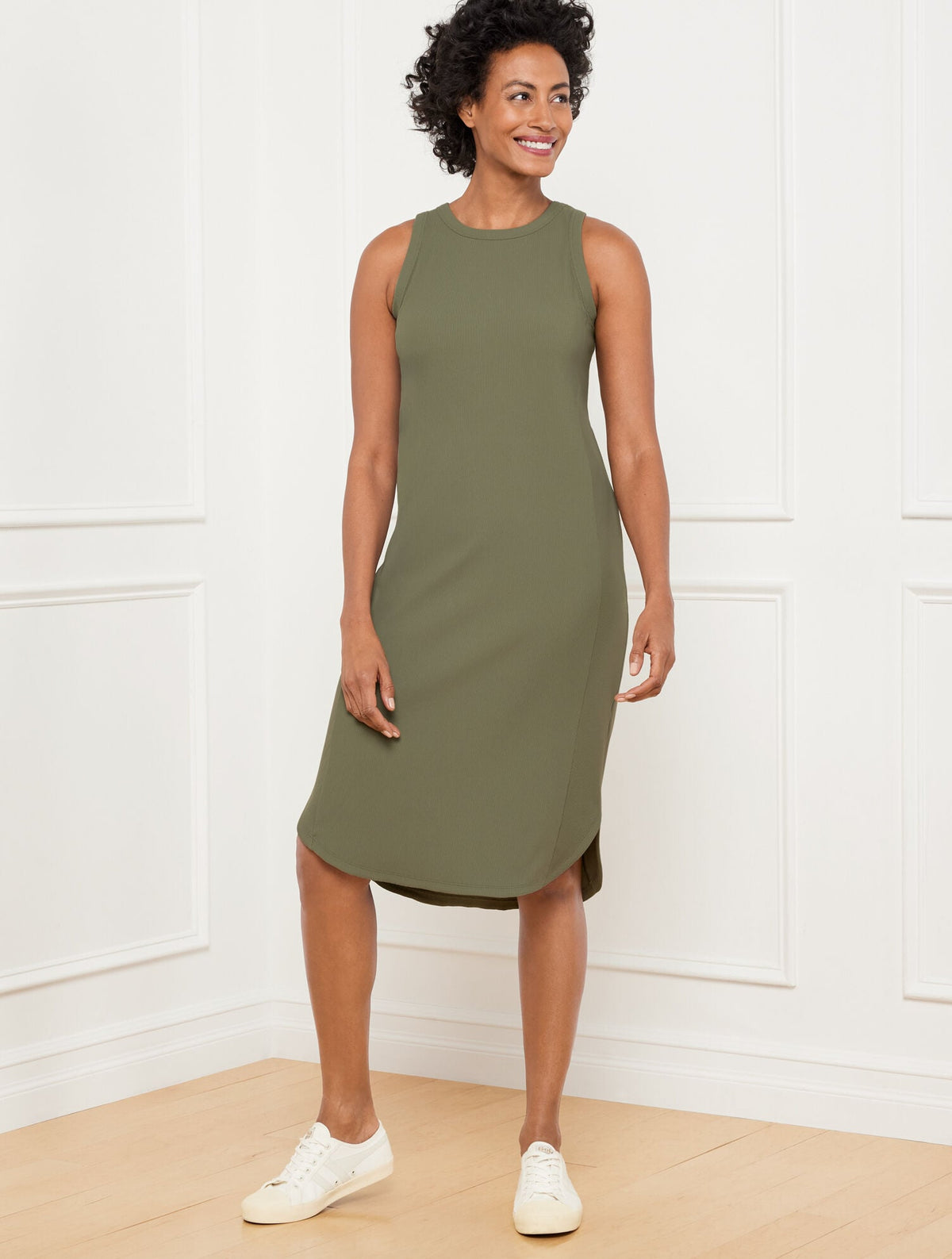 CONTOUR STRETCH RIB TANK DRESS