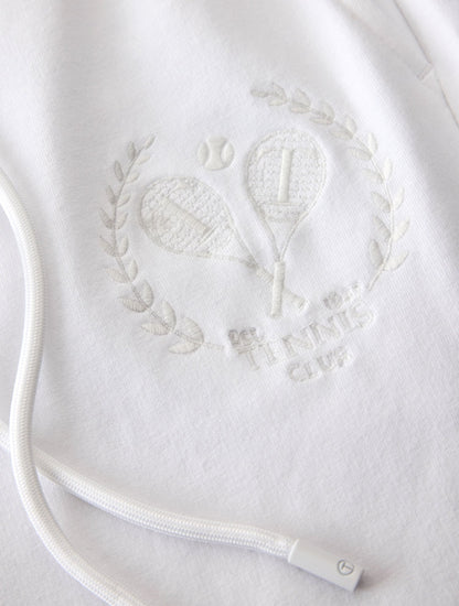 MODAL FRENCH TERRY CLASSIC EMBROIDERED CREST JOGGERS