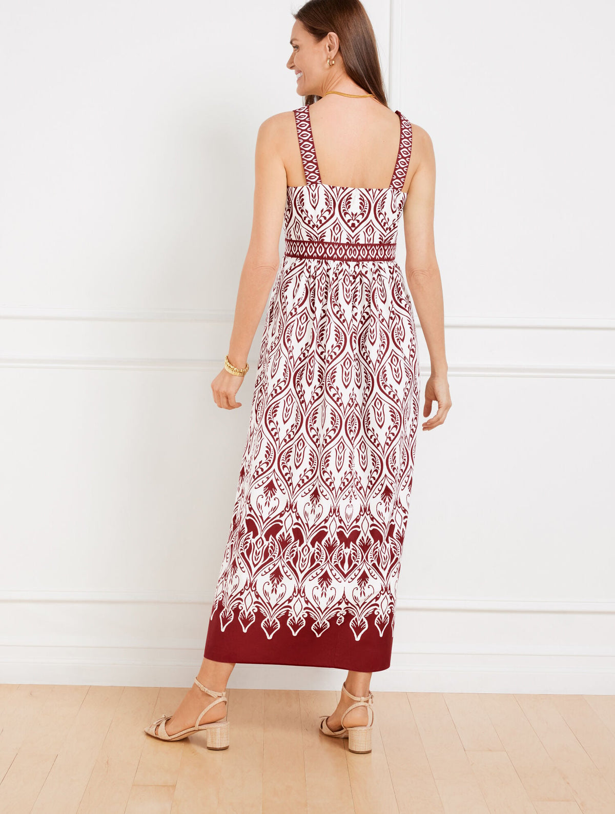 MODERN POPLIN FIT & FLARE DRESS - BOHEMIAN MEDALLION