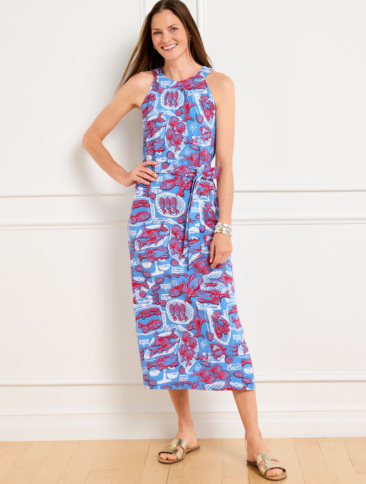 NANTUCKET SLUB HALTER MIDI DRESS - FISH MARKET