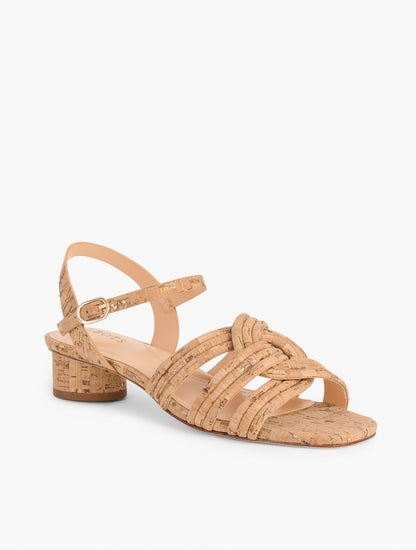 ADINA CORK BLOCK HEEL SANDALS