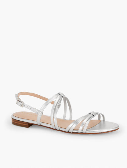 ARIA STRAPPY NAPPA METALLIC SANDALS