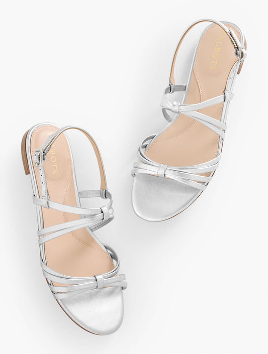 ARIA STRAPPY NAPPA METALLIC SANDALS