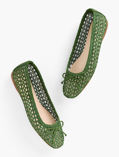 BLAINE SOFT SOLE LOOPY WOVEN BALLET FLATS