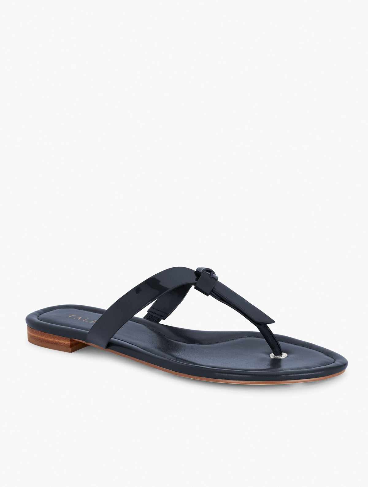 CAMY KNOT SOFT PATENT FLIP FLOPS