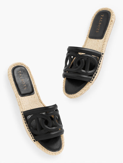 ILYSSA LINKS NAPPA ESPADRILLE SLIDES