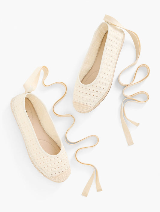 IZZY CROCHET ESPADRILLE FLATS