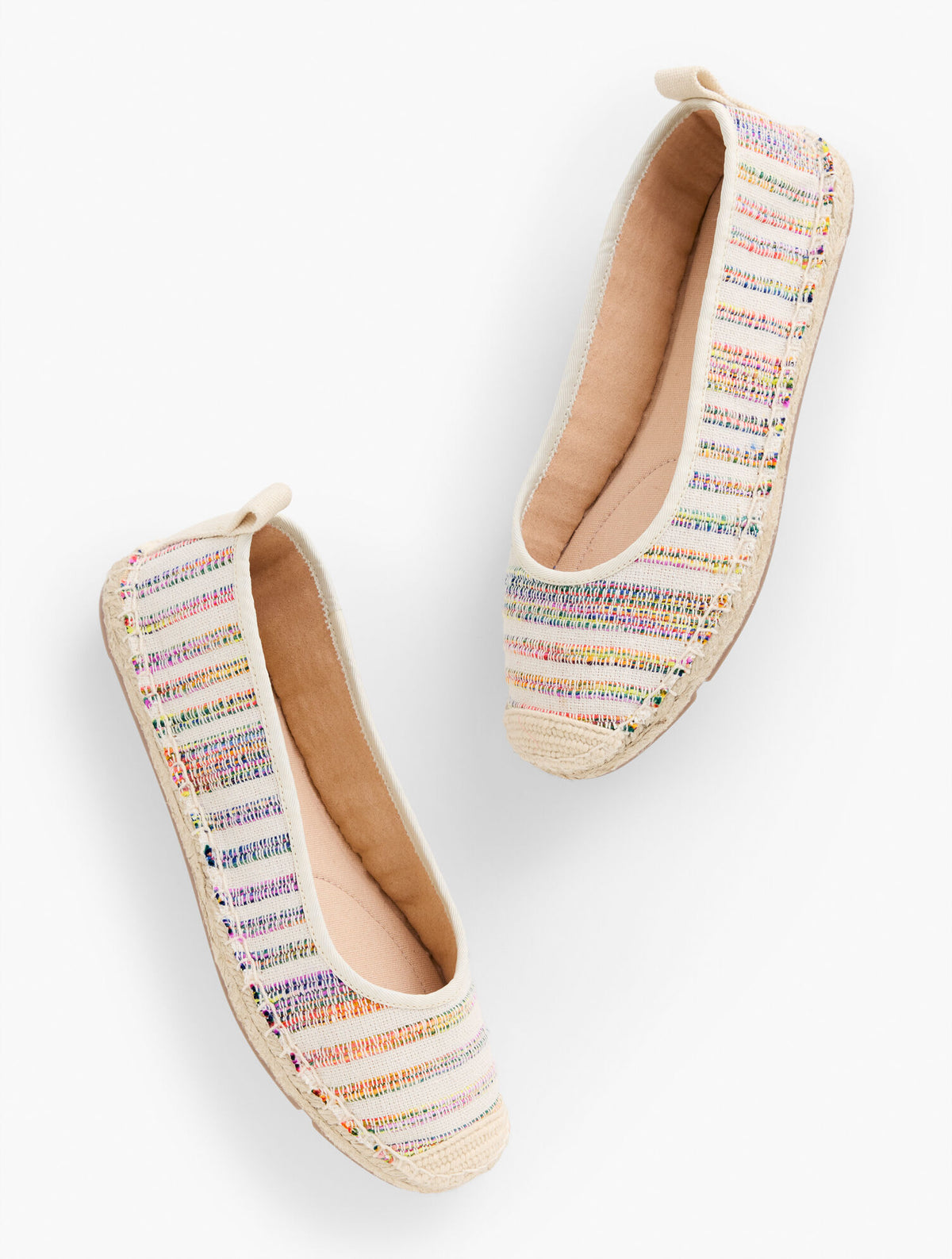 IZZY STRIPED CANVAS ESPADRILLE FLATS