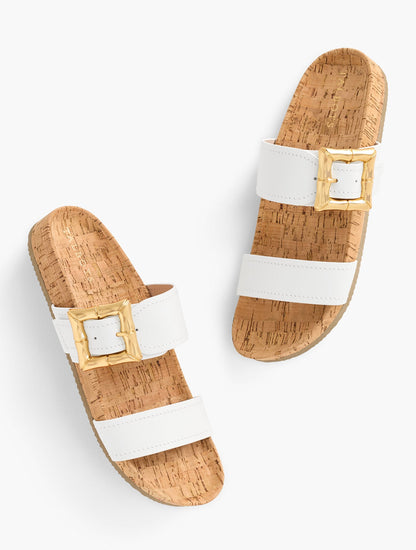 MALIA BUCKLE VACHETTA SLIDES