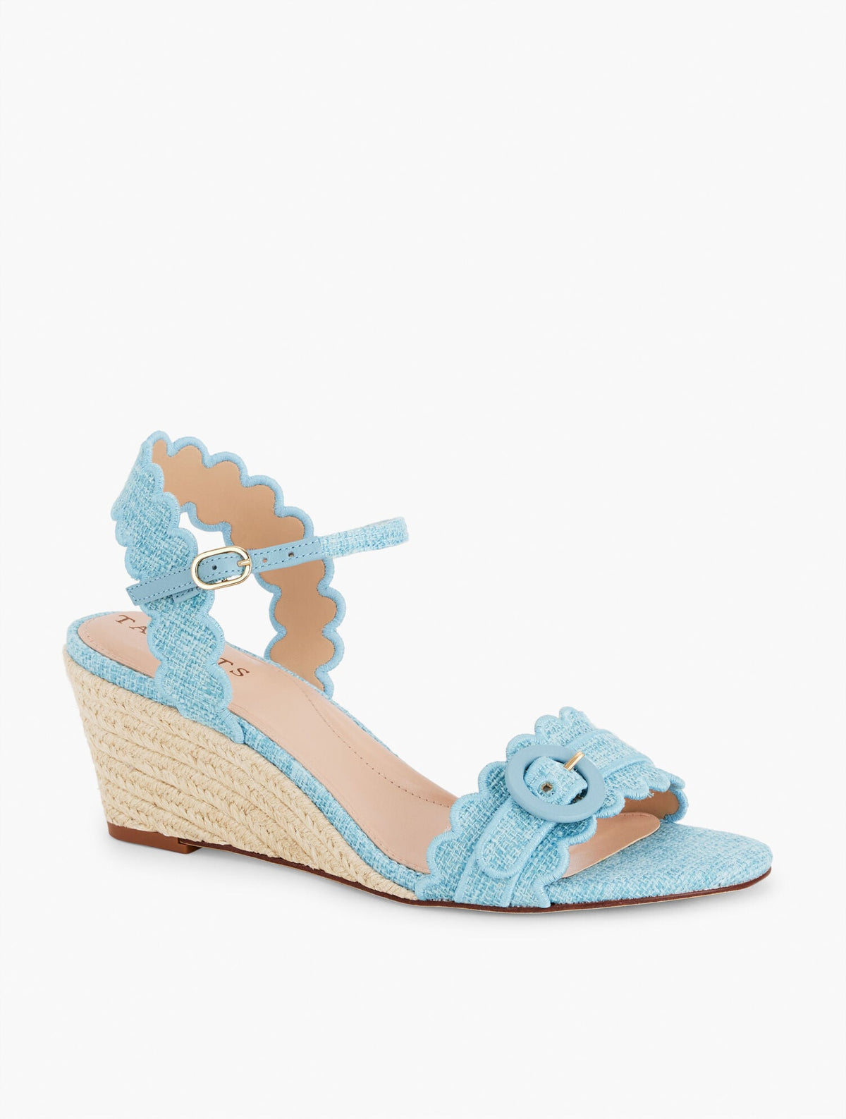 ROYCE SCALLOPED WEDGE SANDALS