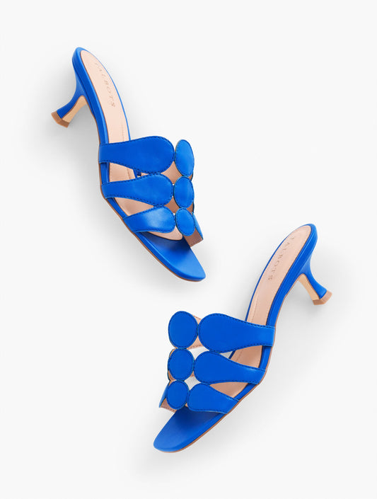 SABEL NAPPA FLARE HEEL SANDALS