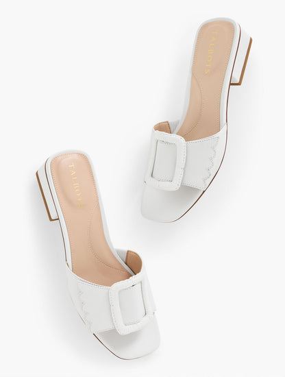 VIV BUCKLE SOFT NAPPA SLIDES