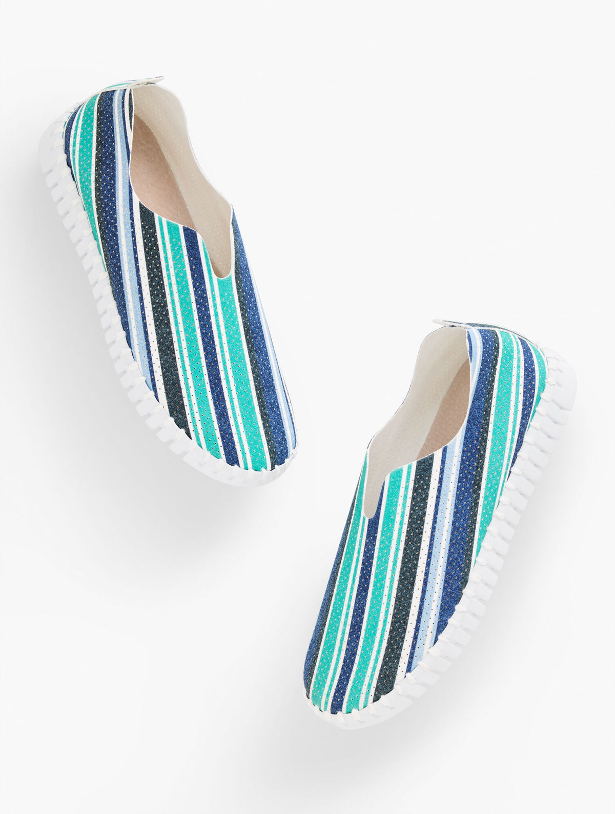 ILSE JACOBSEN TULIP STRIPE SLIP-ON FLATS