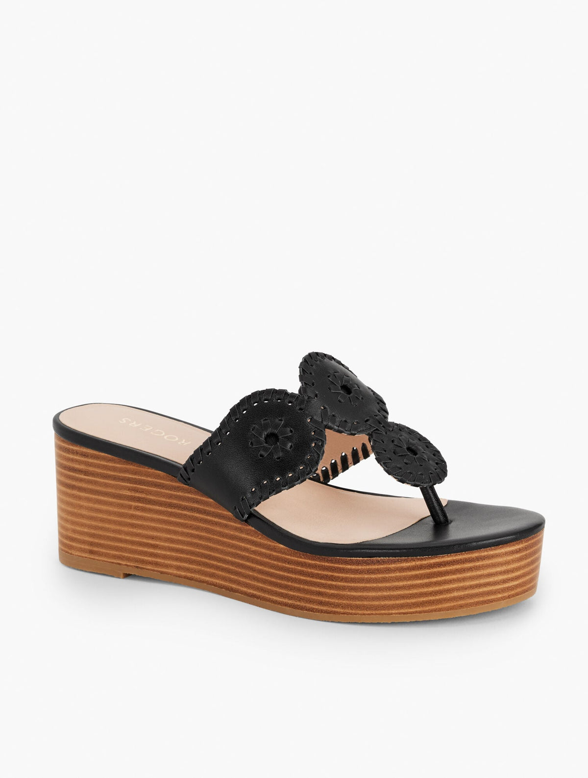 JACK ROGERS® KIMBERLY NAPPA WEDGE SANDALS