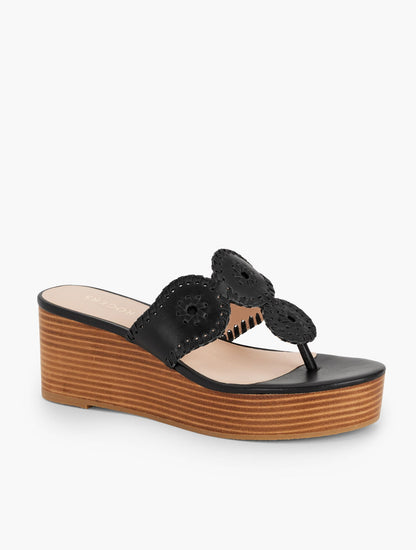 JACK ROGERS® KIMBERLY NAPPA WEDGE SANDALS