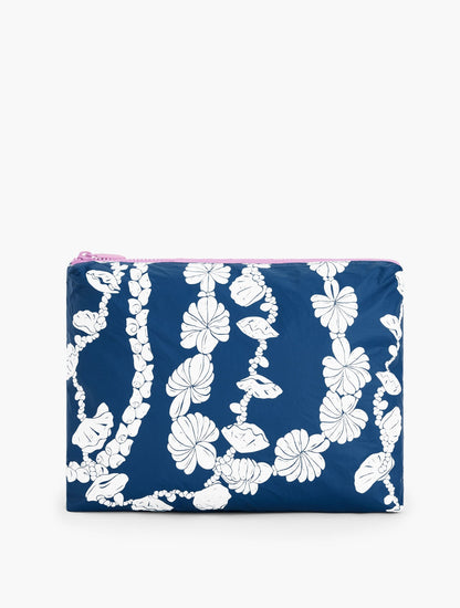 ALOHA COLLECTION MID SHELL LEI REVERSIBLE POUCH