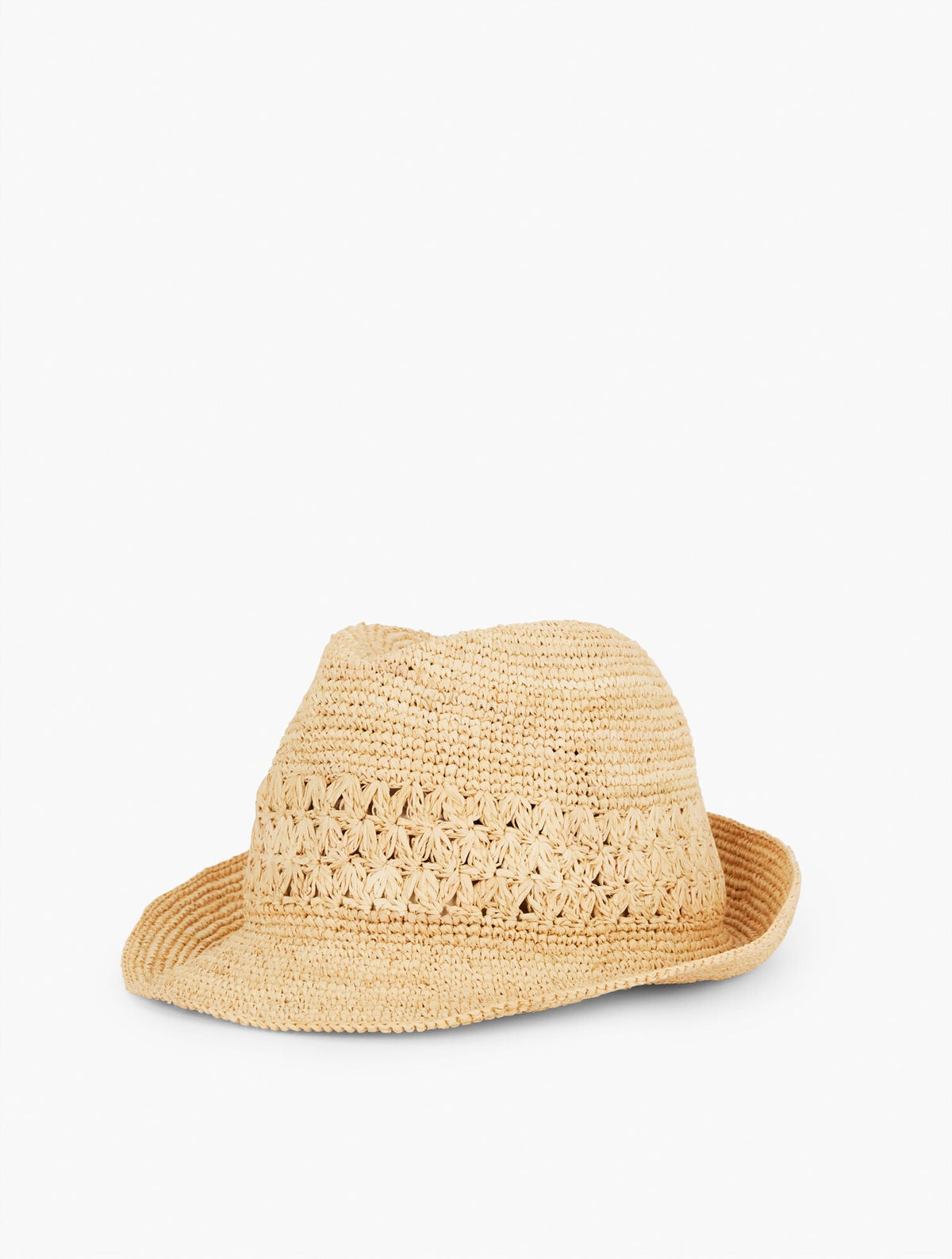 RAFFIA CROCHET FEDORA