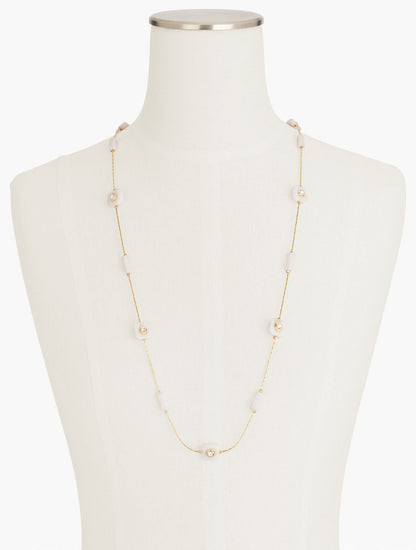 FLOATING GEO STONES CONVERTIBLE NECKLACE