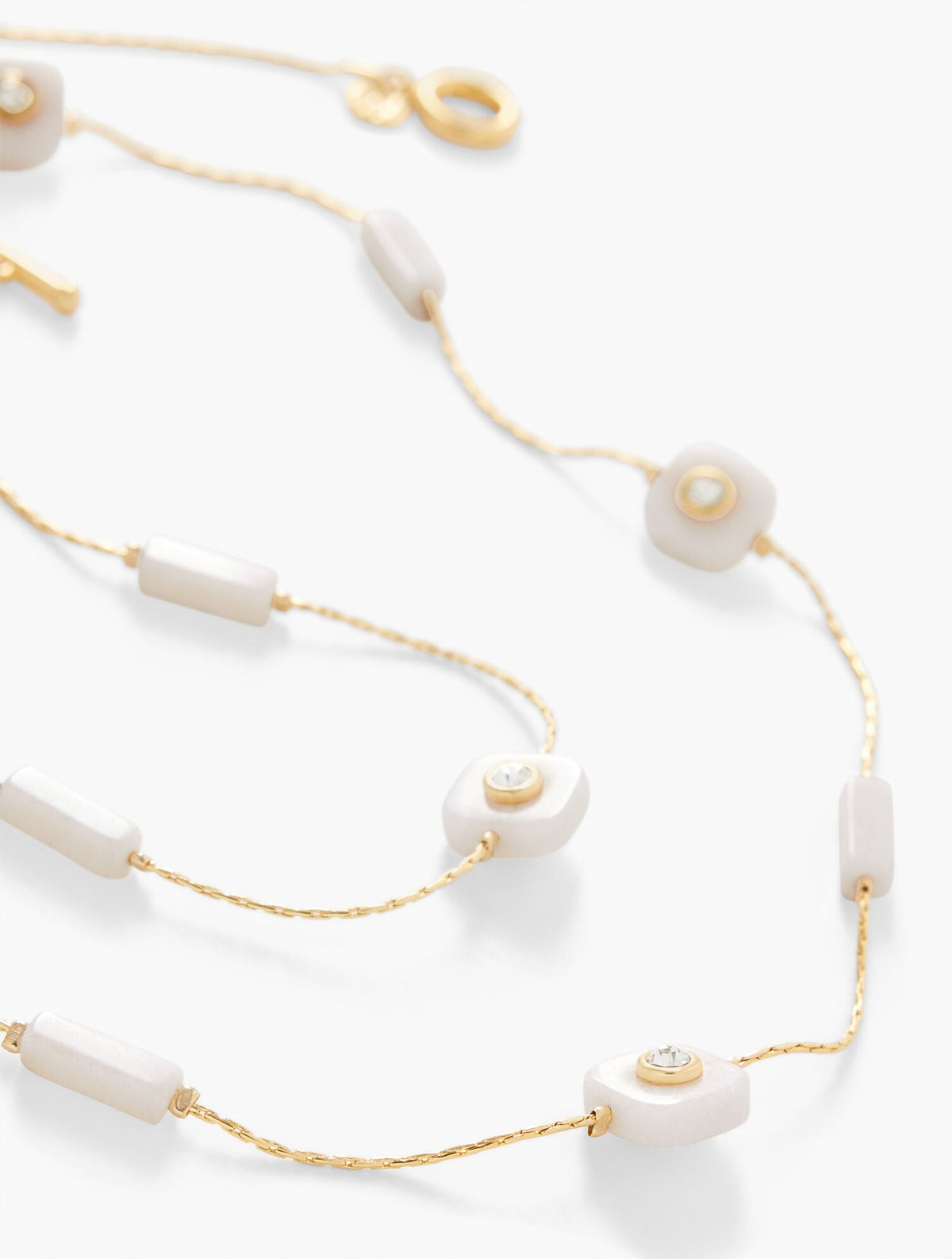 FLOATING GEO STONES CONVERTIBLE NECKLACE