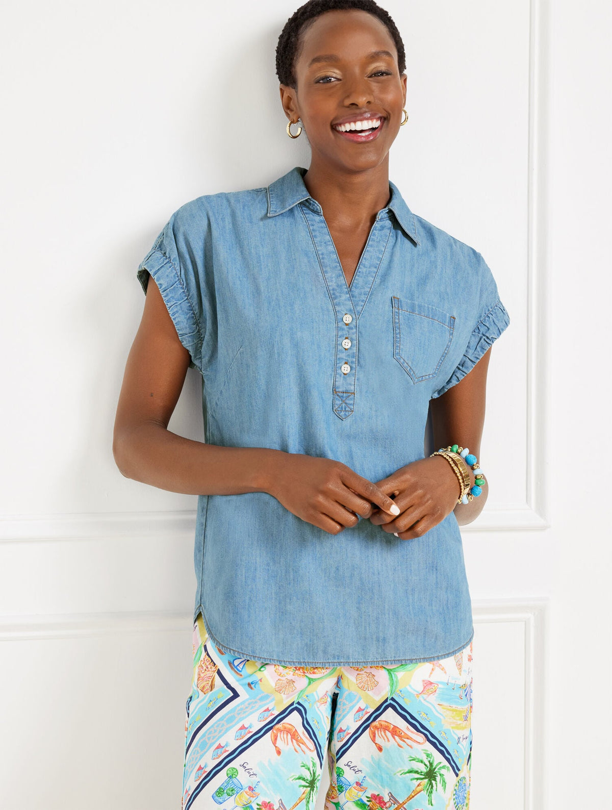 DENIM POPOVER - AZURE WASH