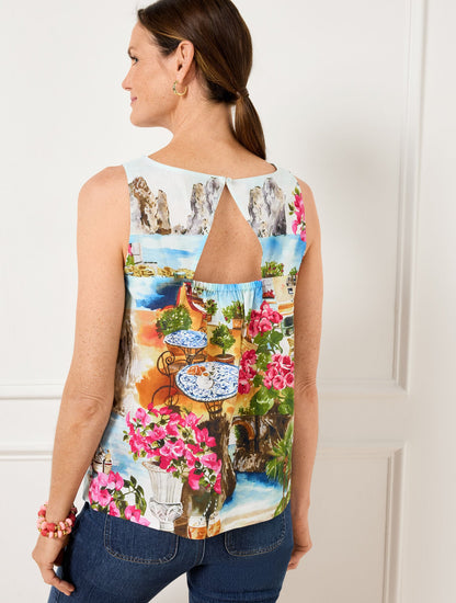 LINEN COTTON SHELL - COASTAL SCENIC