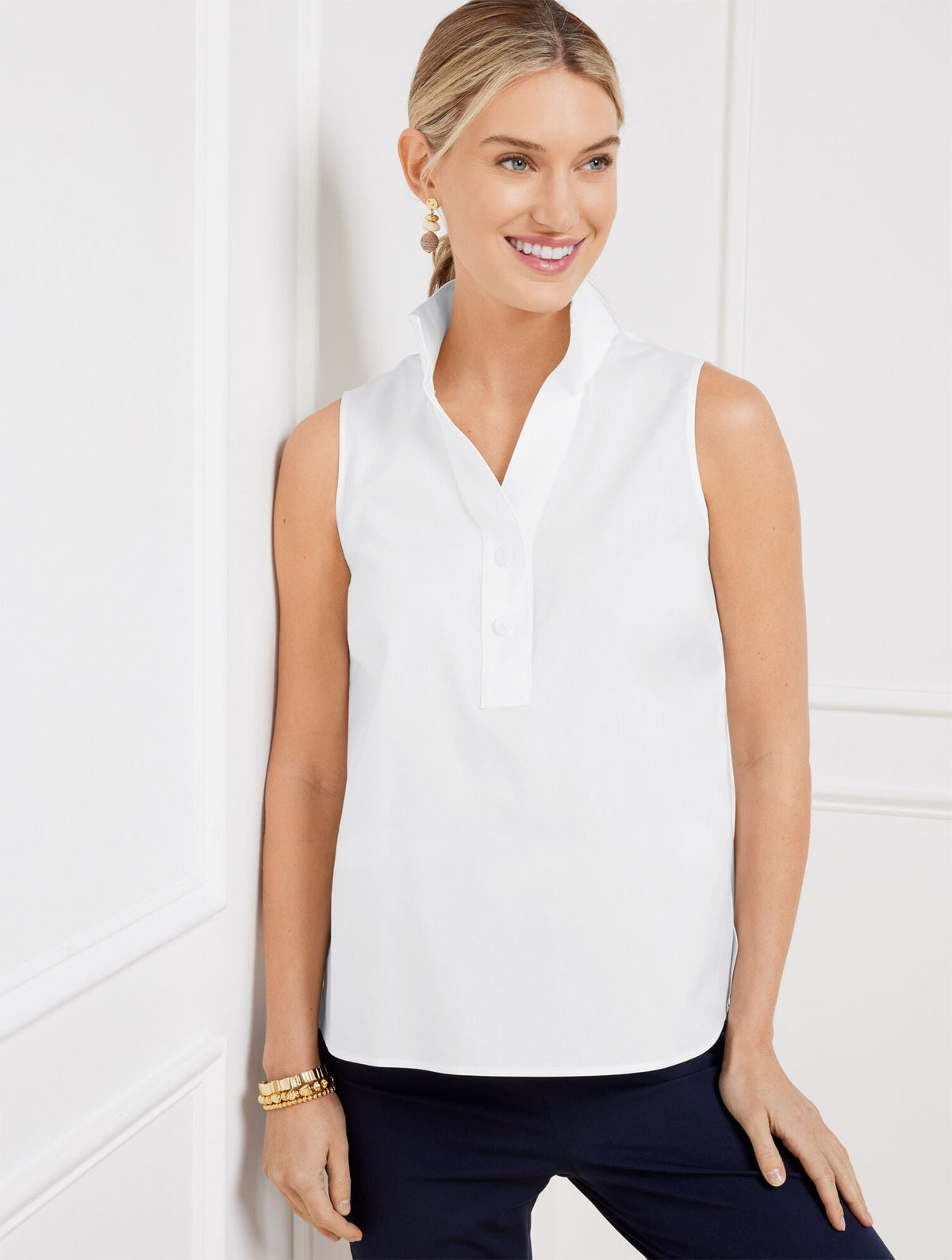 SLEEVELESS NON-IRON POPOVER