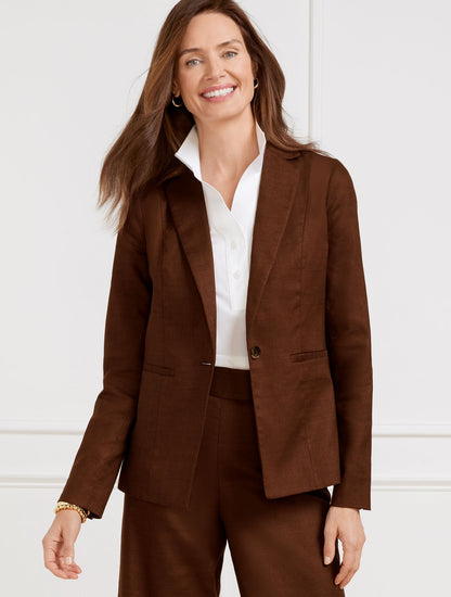 LINEN BLEND BLAZER