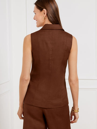 LINEN BLEND VEST