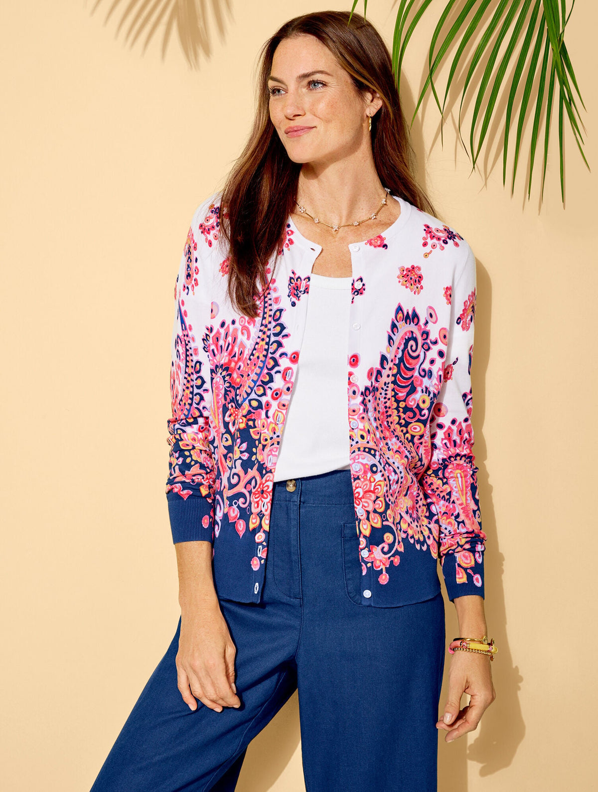 CHARMING CARDIGAN - FLORAL PAISLEY